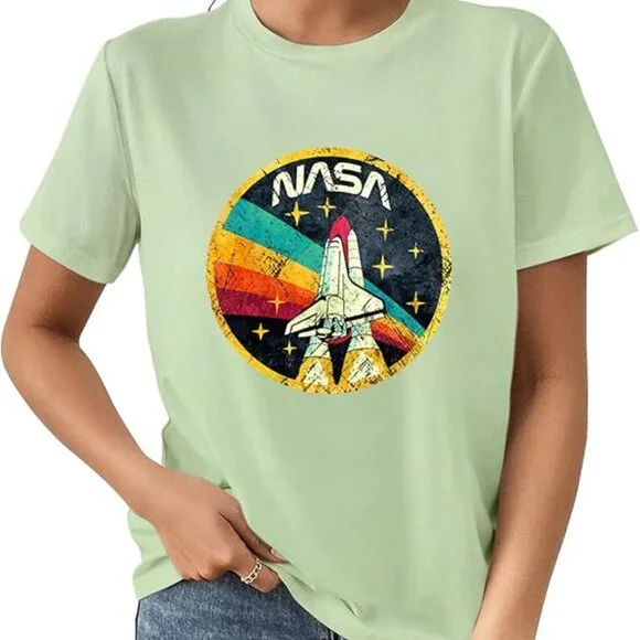 Women Vintage Space Shuttle Graphic T-Shirt (S-XL) - Picture 7 of 15